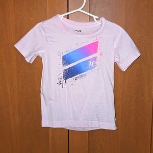 Hurley Pink Toddler Girls Graphic Short Sleeved T Shirt Size 4T